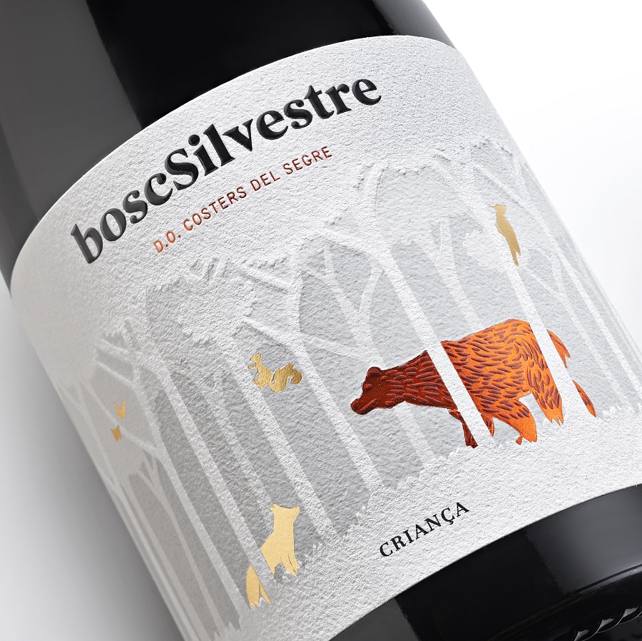 Rotwein Bosc Silvestre Weinetikett | Costers del Sio Weingüter | D.O. Costers del Segre