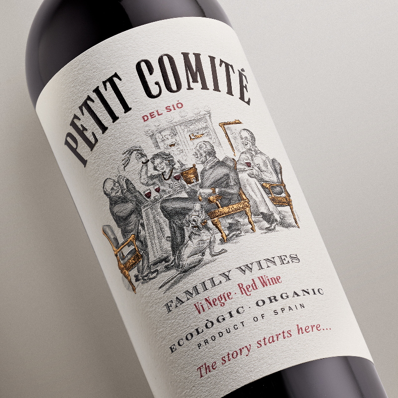 Red Wine Petit Comité label | Costers del Sió Winery | DO Costers del Segre