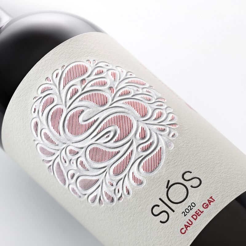 Rotwein Sios Cau del Gat 2020 Weinetikett | Costers del Sio Weingüter