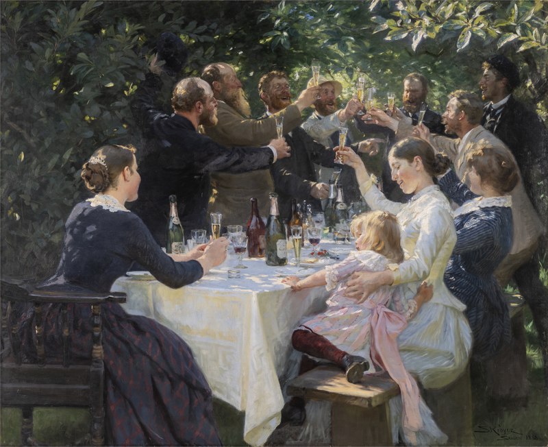 Hip Hip Hurrah Artists Party Skagen Peder Severin Krøyer Gothenburg Museum of Art Photo: Hossein Sehatlou, CC BY 4.0,  