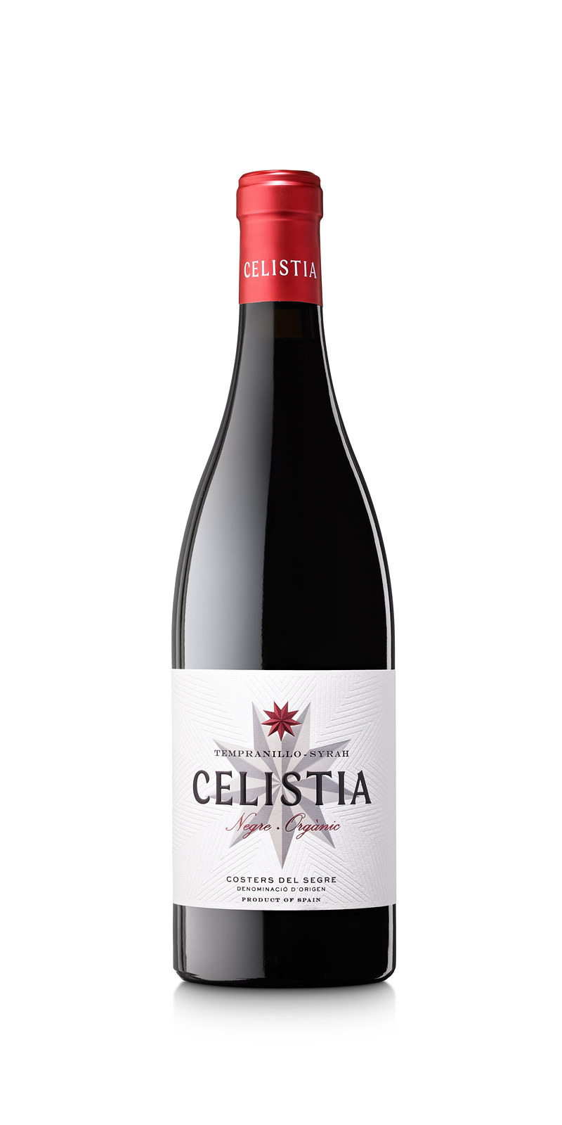 Red wine Celistia bottle | Costers del Sio Winery