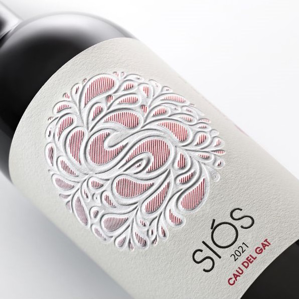 Rotwein Sios Cau del Gat 2021 Weinetikett | Costers del Sio Weingüter