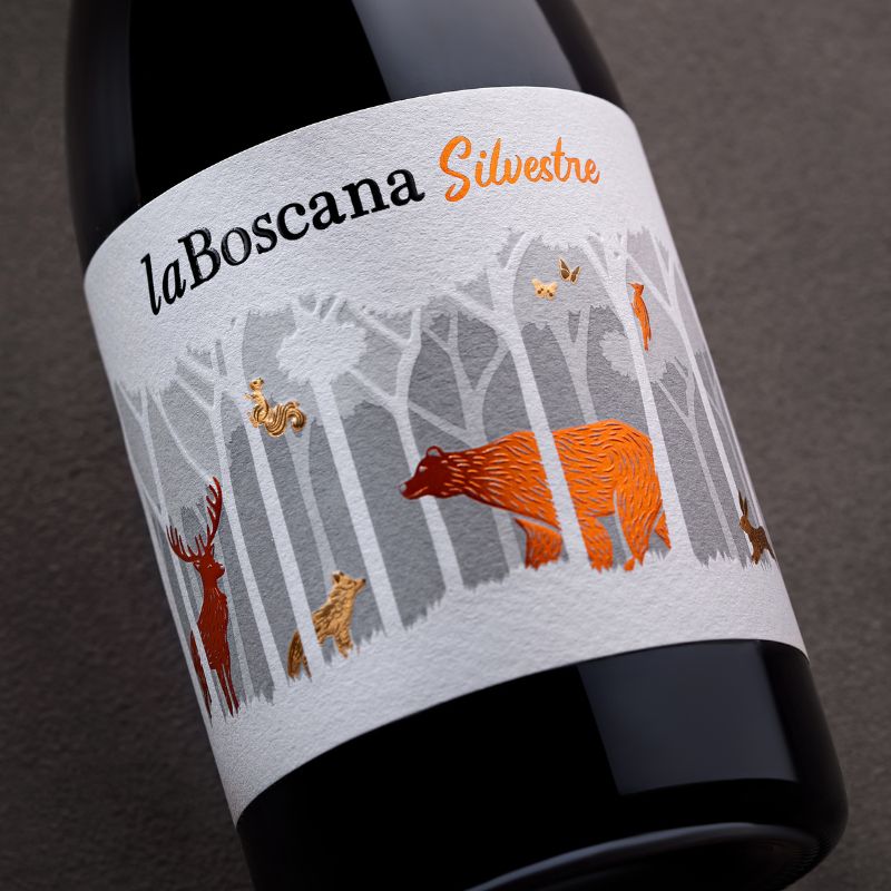 Rotwein La Boscana Silvestre Weinetikett | Costers del Sio Weingüter | D.O. Costers del Segre