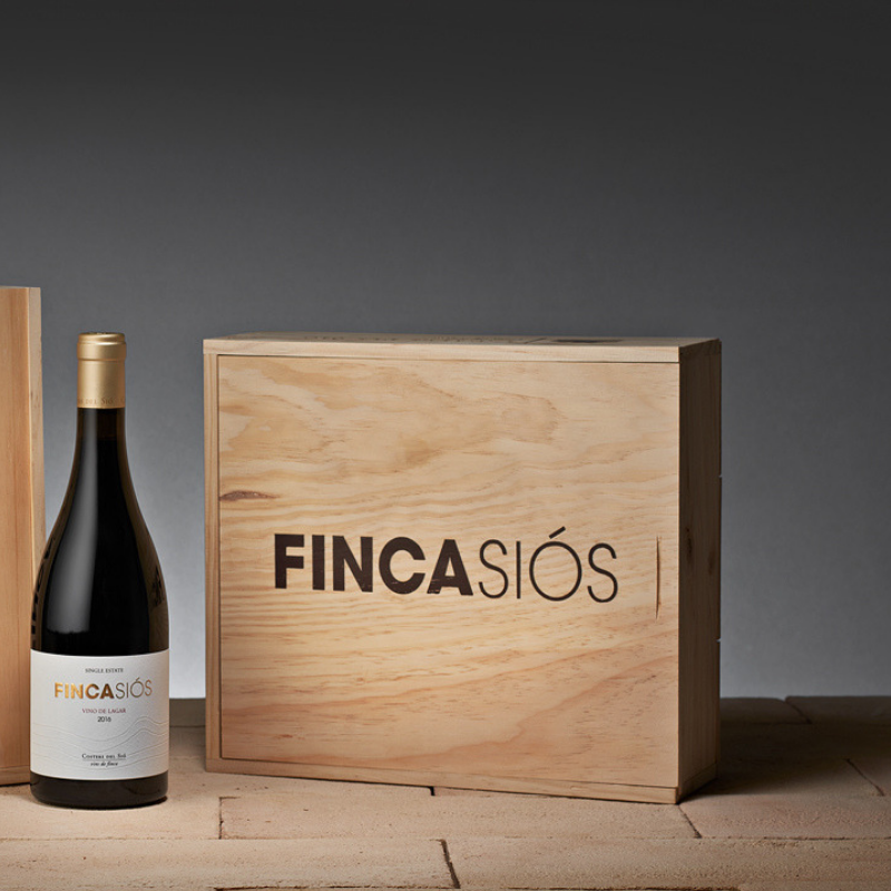 Lotes de vino | Finca Siós 2016 caja madera 3 botellas Lotes de vino | Finca Siós 2016 caja madera 3 botellas