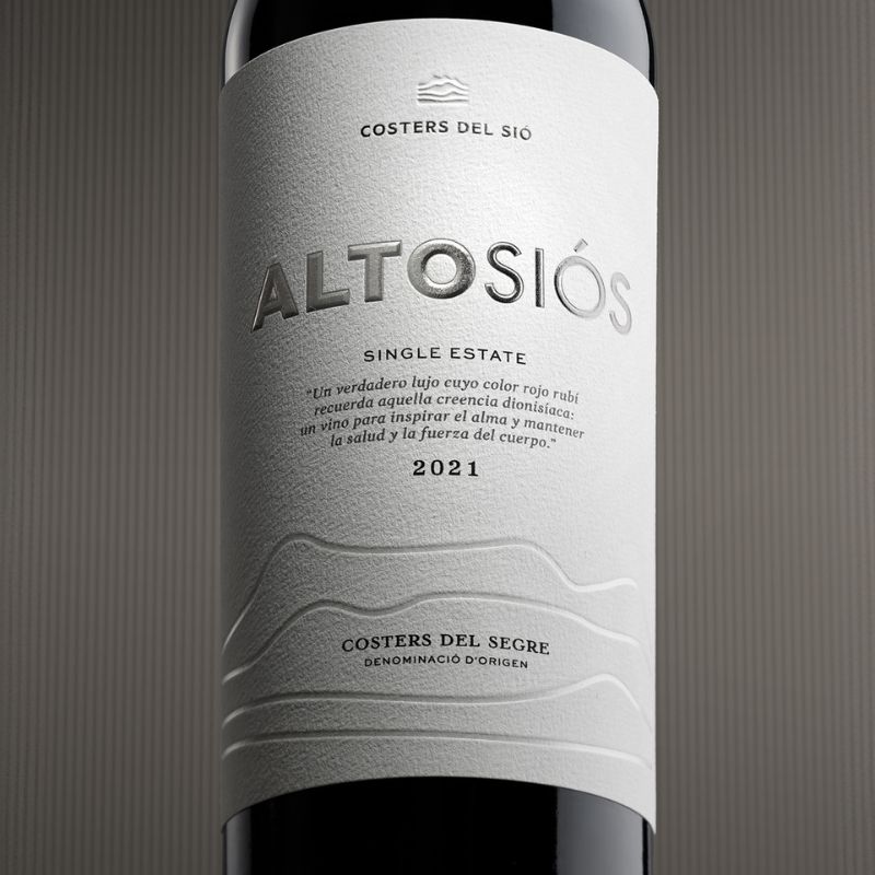 Vino tinto Alto Siós etiqueta | Bodegas Costers del Sió | D.O. Costers del Segre